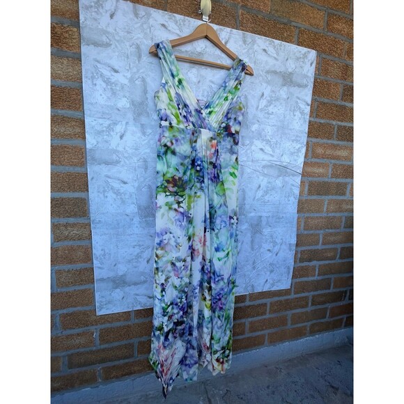 Seraphine Luxe Felicity Floral Silk Maternity Long Gown Occasion Dress size 6 - Picture 4 of 12